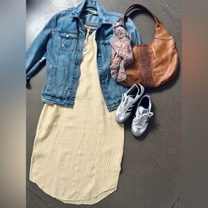 Linen Spaghetti Strap Dress